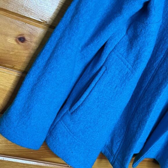 WoolOvers Boiled Wool Button Down Coat Medium - Picture 6 of 10